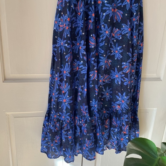 Sabina Musayev Bliss Dress in Blue Floral Midi Style Revolve Style Womens Large - Picture 9 of 11